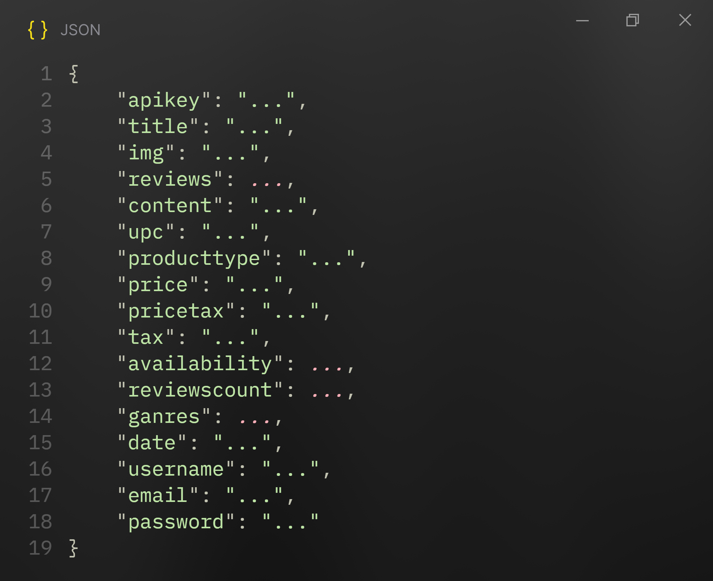 JSON POST template