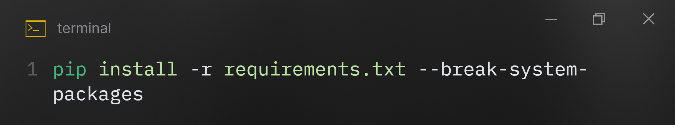 requirementsL